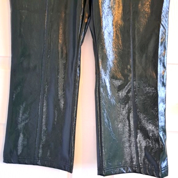 NEW 7 For All Mankind Green Faux Leather Pants Size Large - Picture 6 of 9